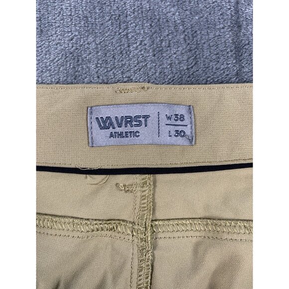 VRST Mens 38x30 Pants Fits (38x28) Commuter Athletic Fit Beige Active MAX200401 - Picture 4 of 7